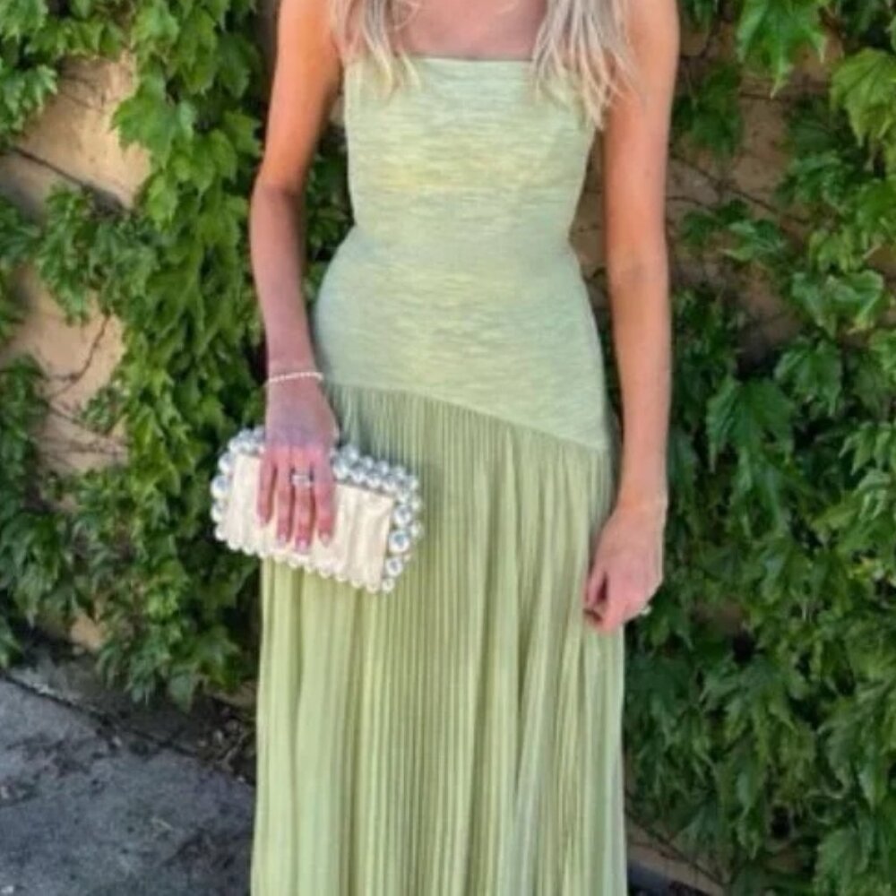 BEST Alexis Sunniva Maxi Dress Gown Small Pleated Party Cocktail Wedding